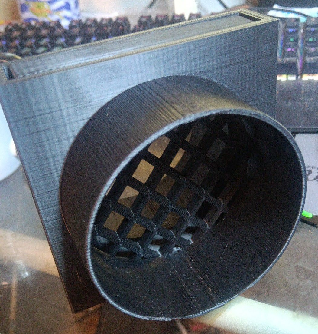 Filterkasten 100mm Anschluß - Rund mit Gittereinsatz