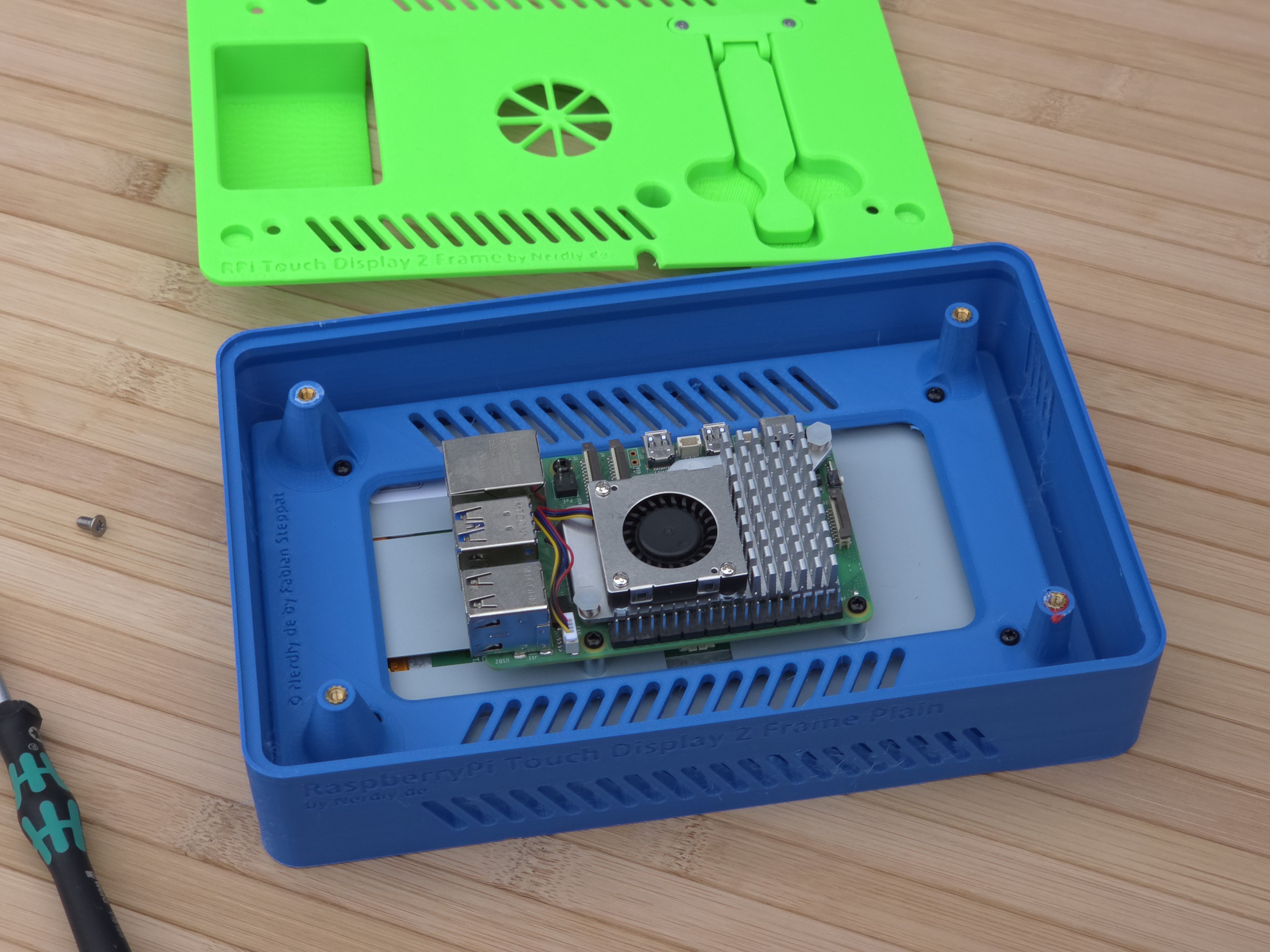 Raspberry Pi 7" Touch Display 2 Frame for RaspberryPi 5 - Horizontal by Nerdiy.de — miniatura 5