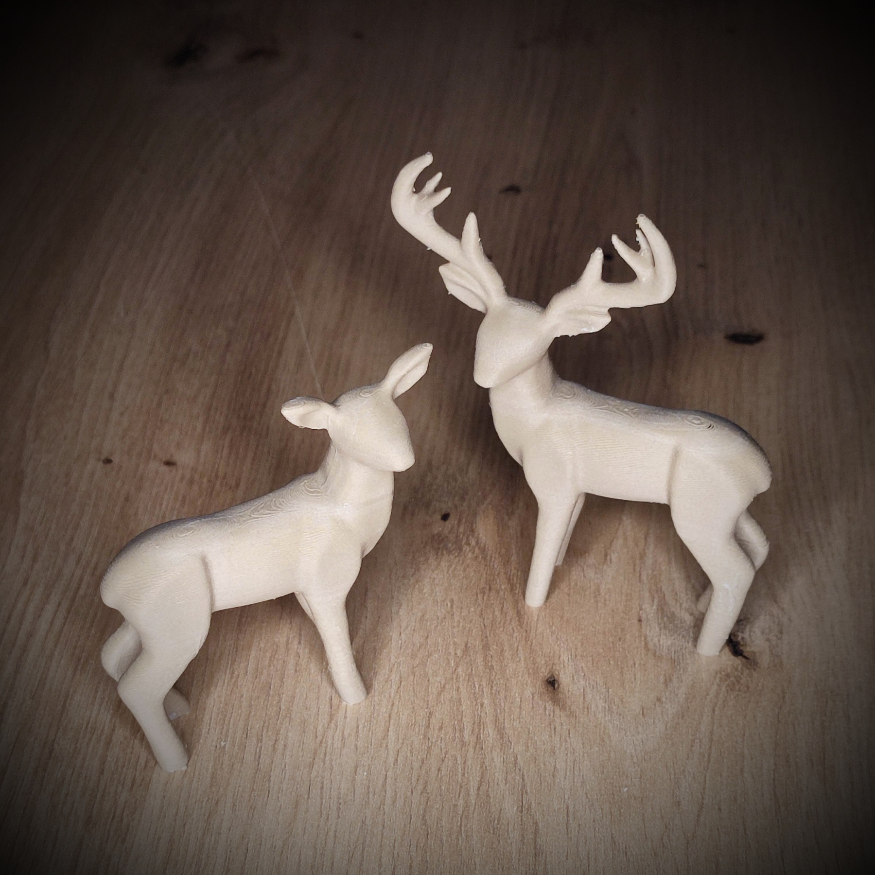 Stylized Deer & Doe / Stilisiertes Hirsch & Reh