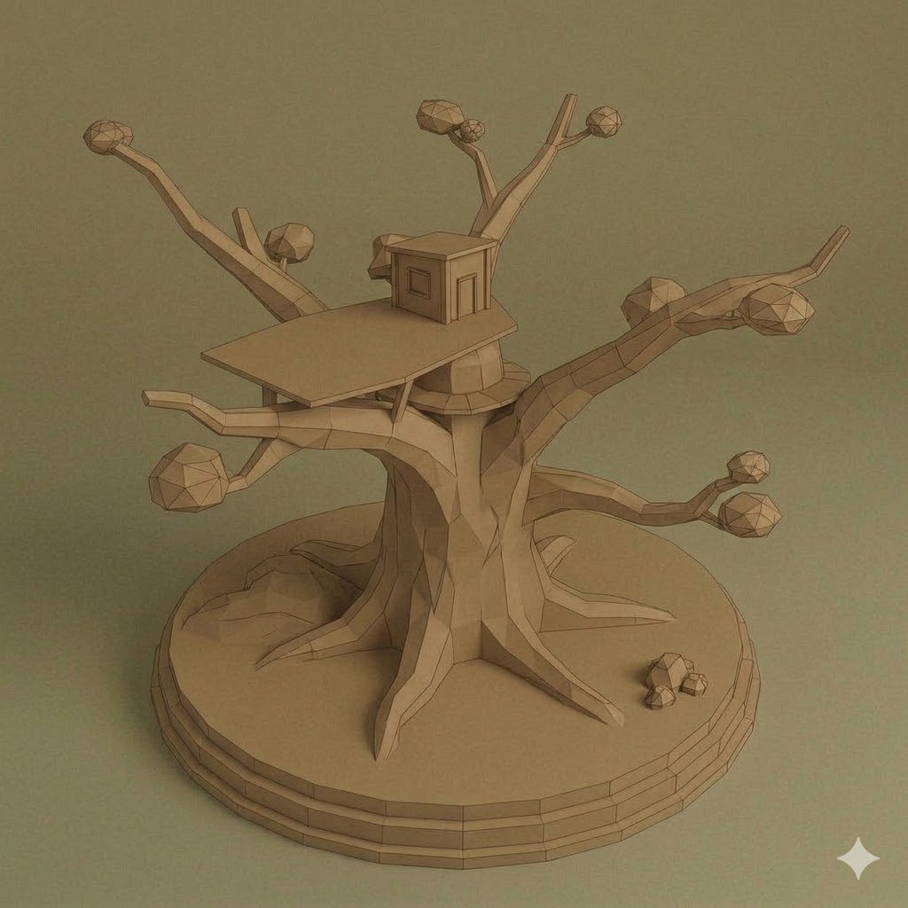 Low Poly Giant Tree House