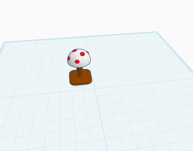 3D printer top ornament (Mushroom)-3D yazıcı üstü süsü (Mantar)