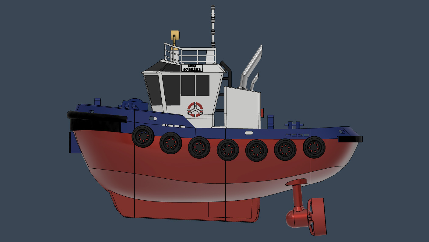 RC Tugboat with Functional Azimuth Thrusters — miniatura 12