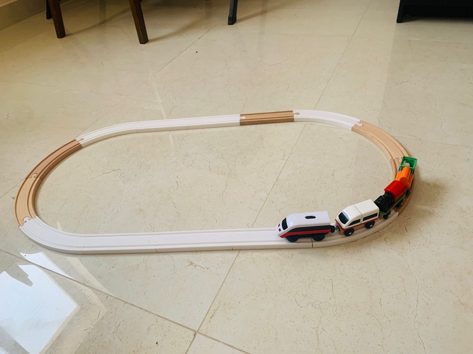 IKEA wooden train rails