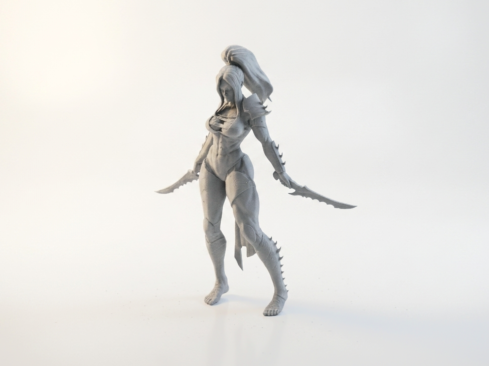 Twin Dagger Warrior Fantasy Figurine 3D Printable