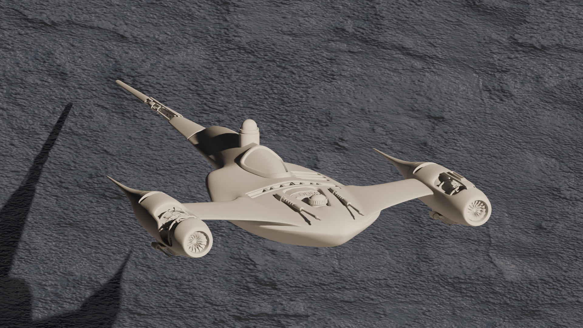 The Mandalorian Ship Starfighter N1 - Star Wars Home Decor