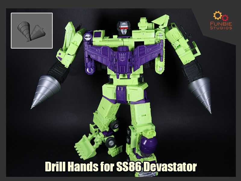 Drill Hands for Transformers SS86 Devastator