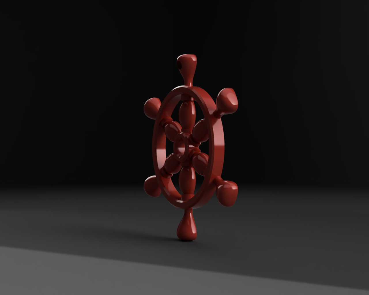Ship Wheel Pendant