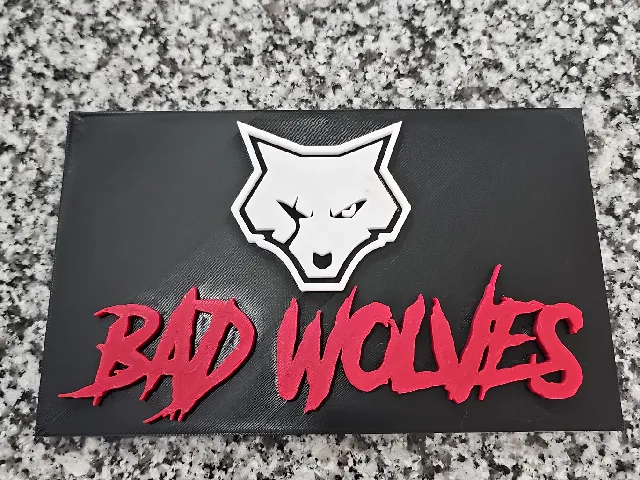 Bad Wolves 3D Rock Band Logo Wall Sign Plaque