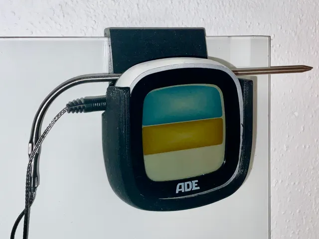 Holder to fix thermometer to a wall mounted pin board