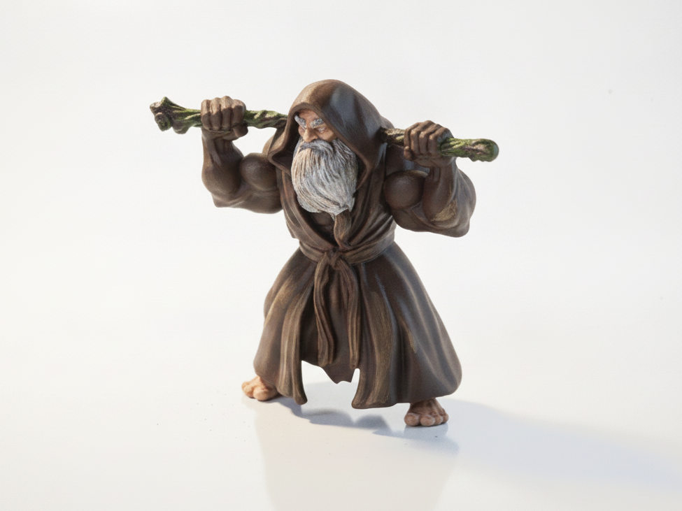 Buff Gandalf Figurine Fantasy Character 3D Printable