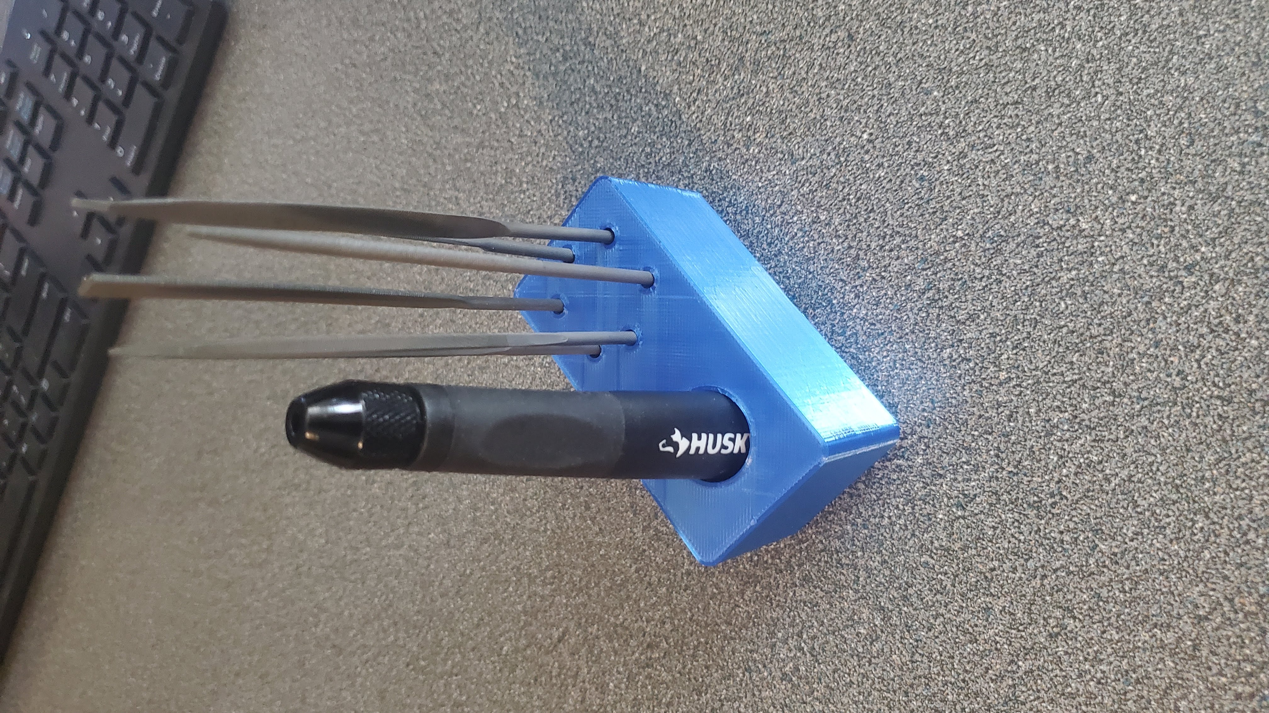 Gridfinity Bin for Husky 7-Piece Precision Needle File Set
