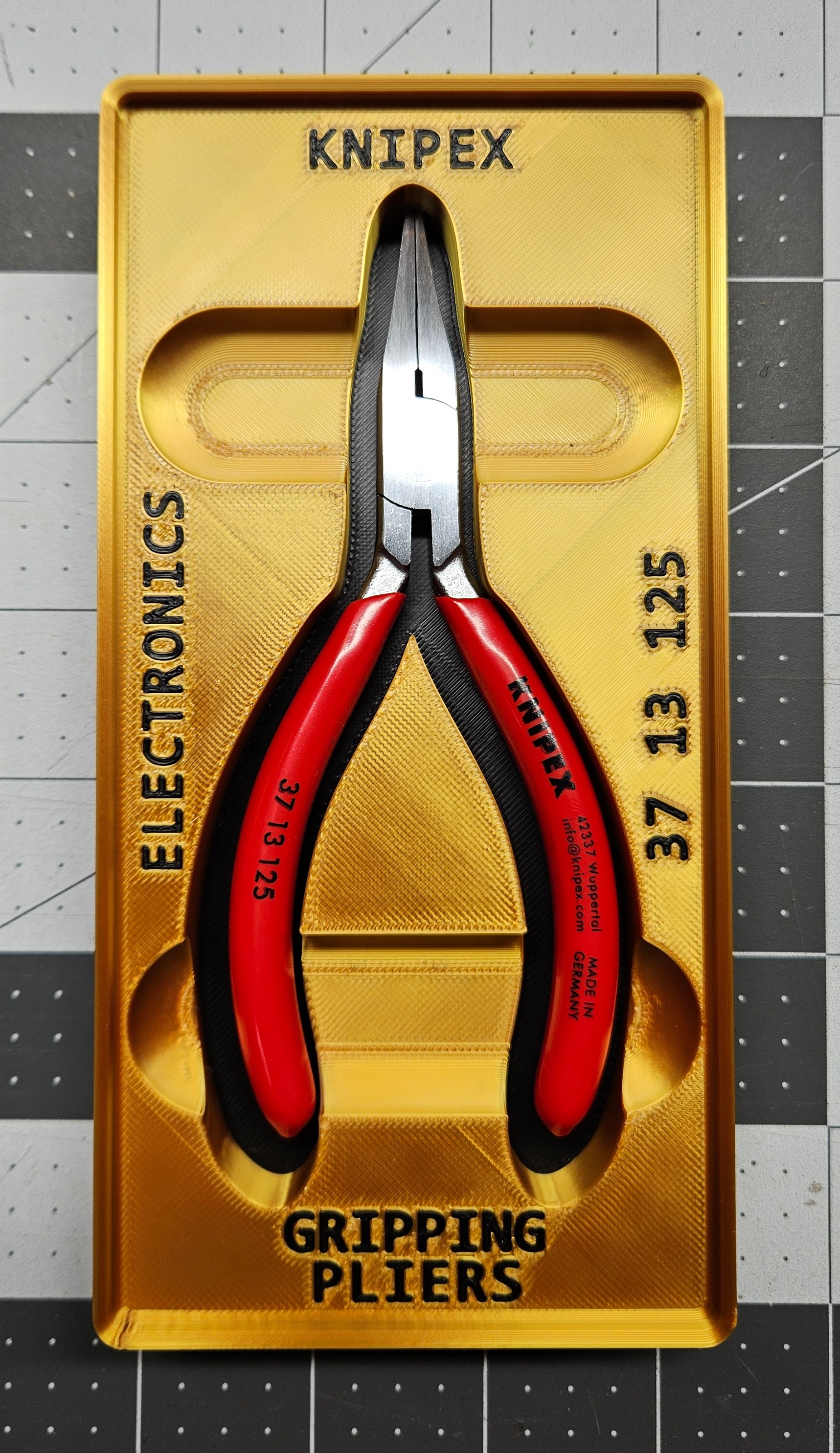 Knipex Electronic Gripping Pliers 37 13 125 Gridfinity 3D model