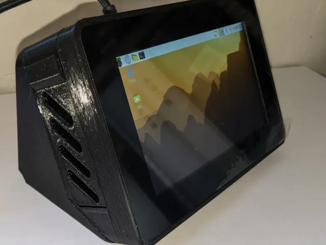 Raspberry Pi 3B/3B+/4B/5 5 inch Touch Display Case With Stand