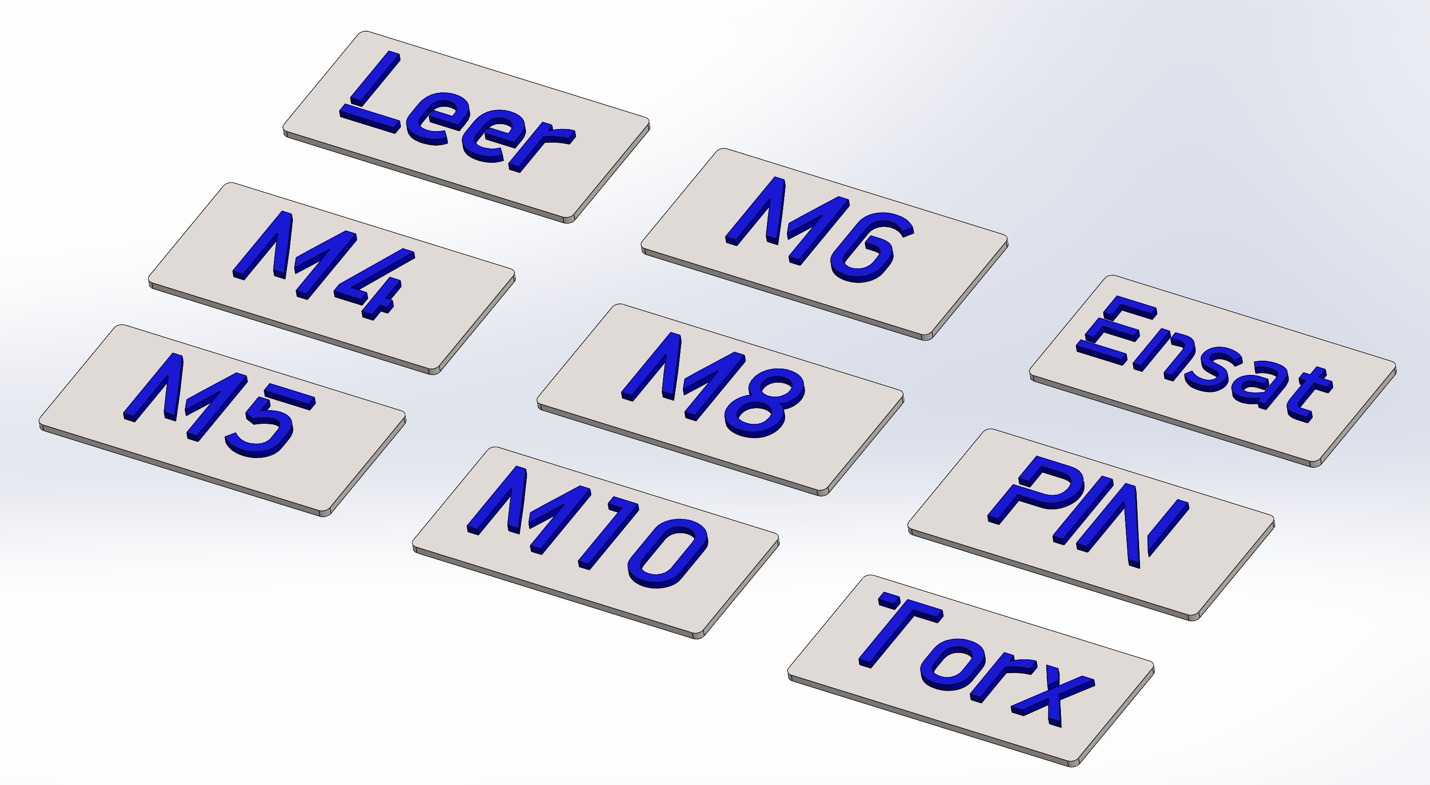 Label Sammelung für Sortierbox