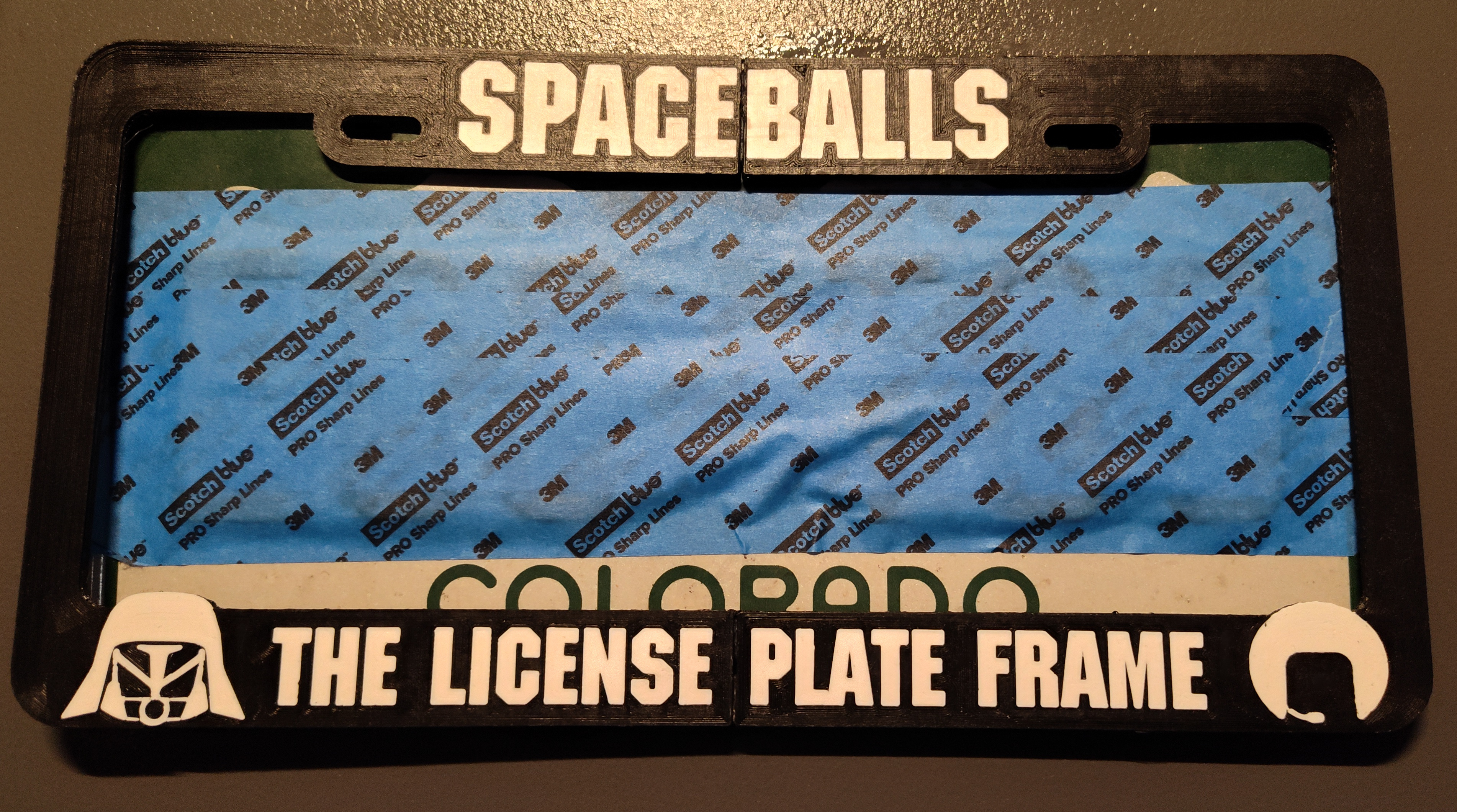 Spaceballs the License Plate Frame, multimaterial version