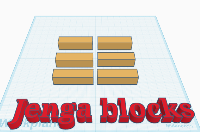 Jenga blocks