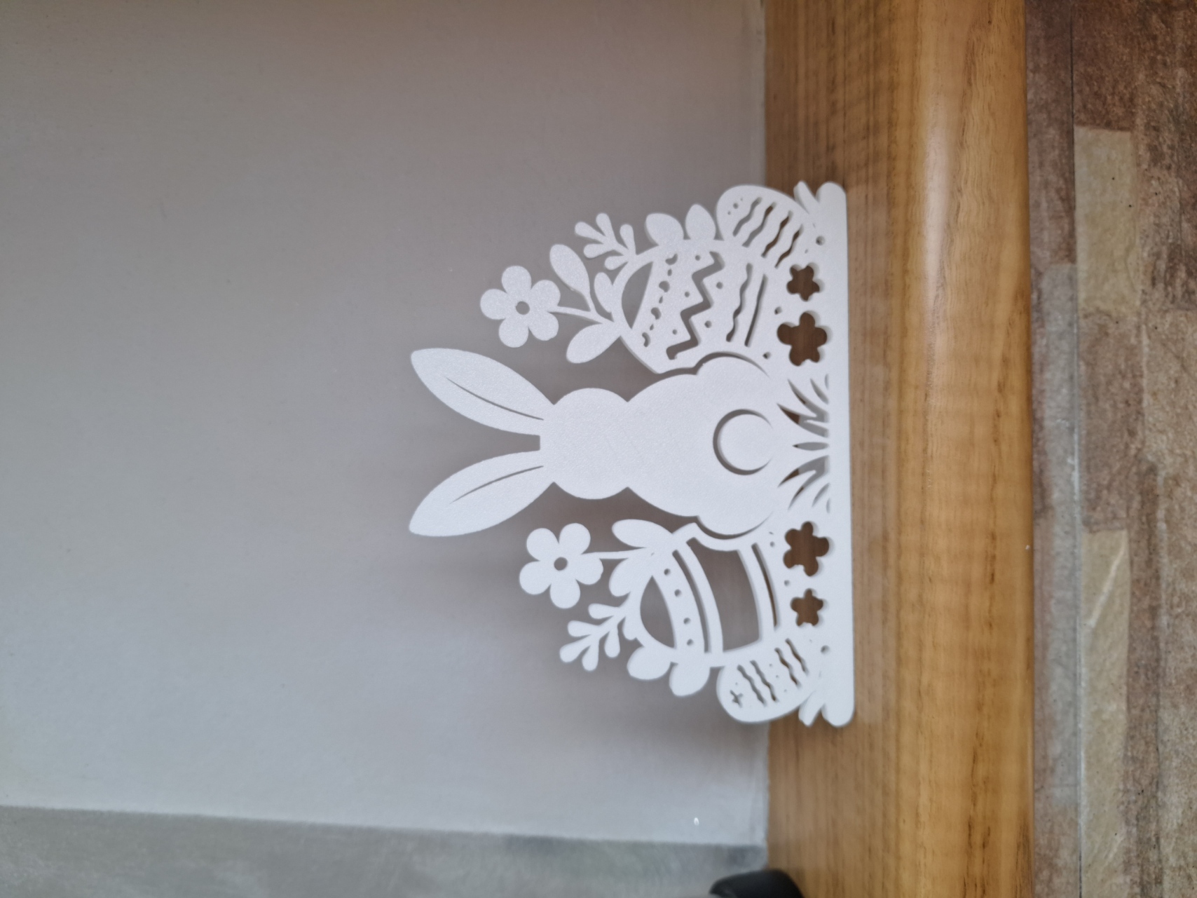 Easter Bunny Standing Decoration with Eggs