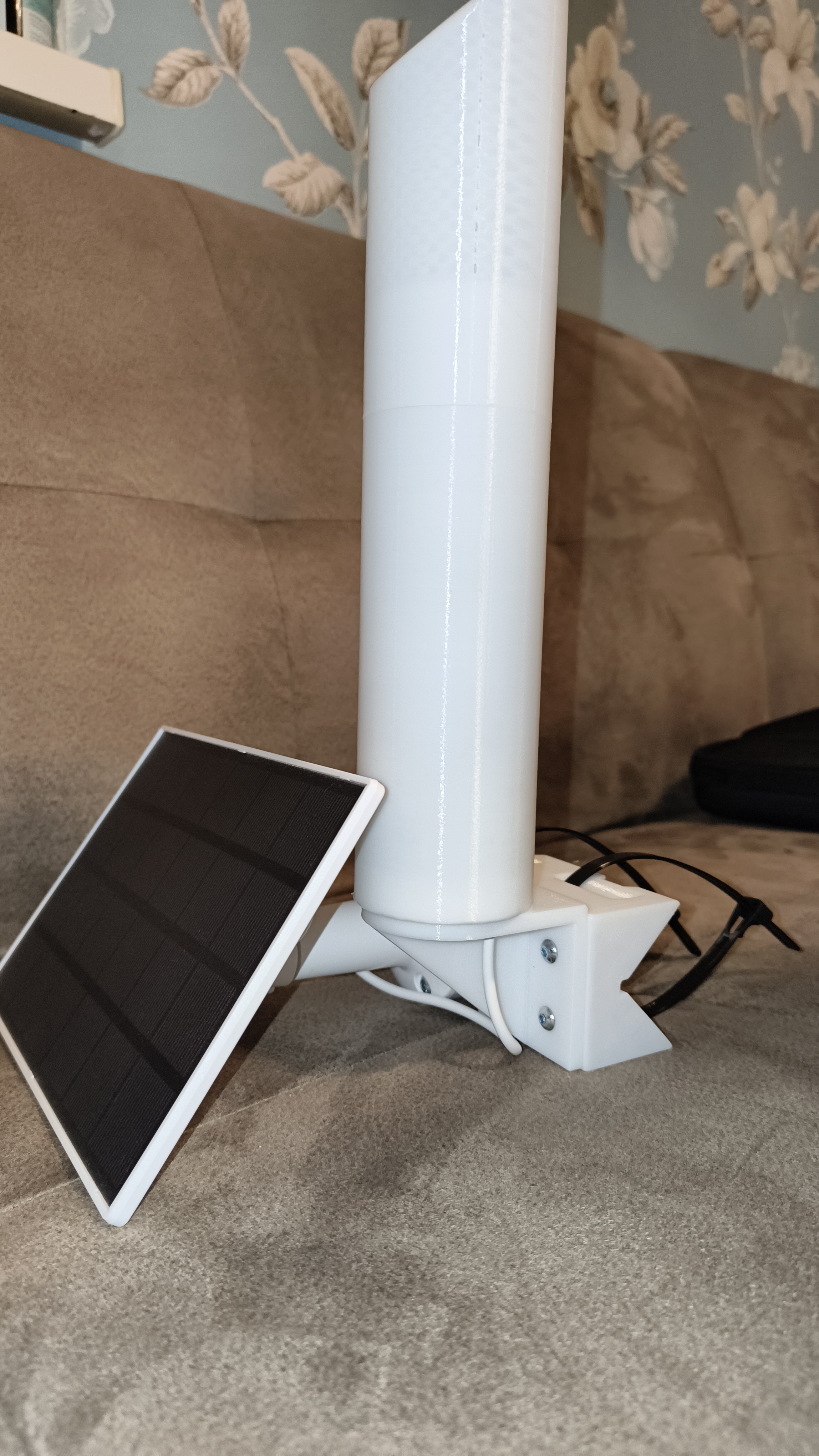 Mast holder with Solar Panel adapter for TTGO T-Beam outdoor enclosure 3D model