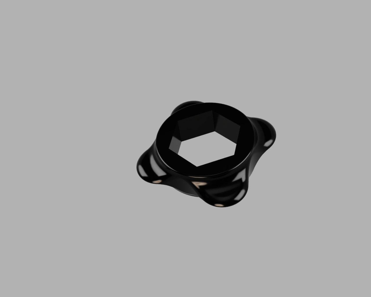 Screw-on aid for gas grill connection 3D model by Gilbi