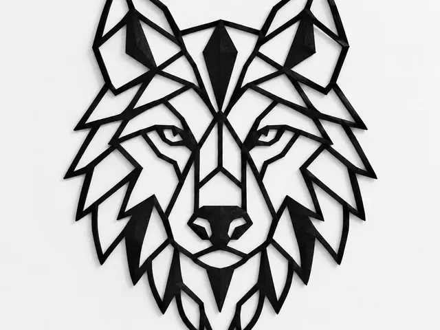 Geometric Wolf Wall Art – Low Poly Wolf Head