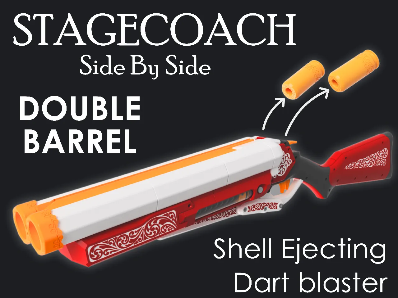Stagecoach Side By Side Double Barrel Dart Blaster by
