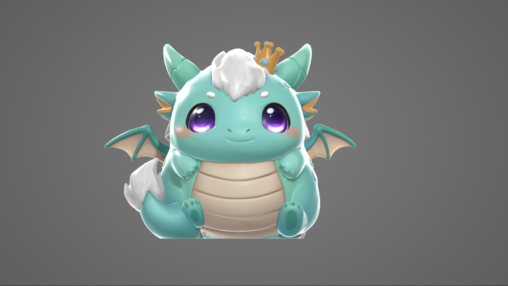 Tiny Crown Dragon - Chibi Dragon