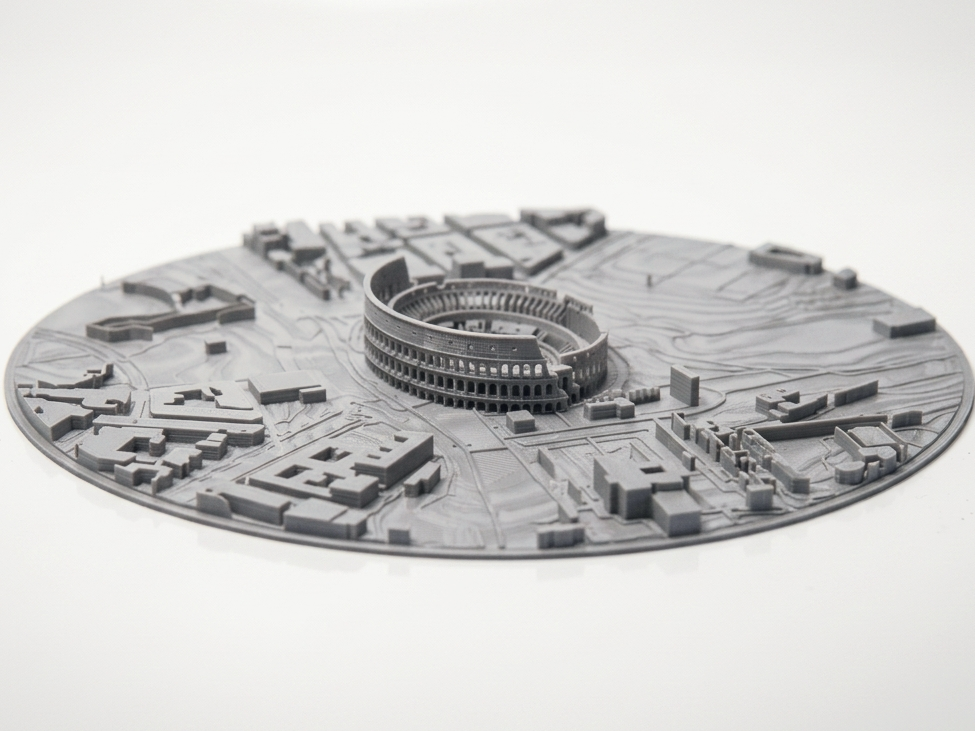 Colosseum – Circular Topographic Map