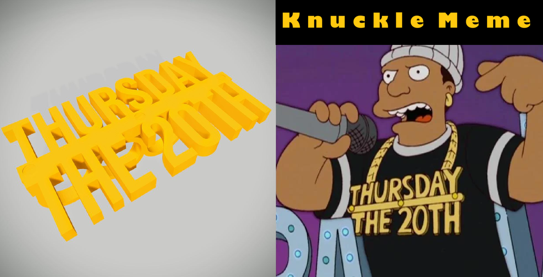 Simpsons Meme Knuckle Ring