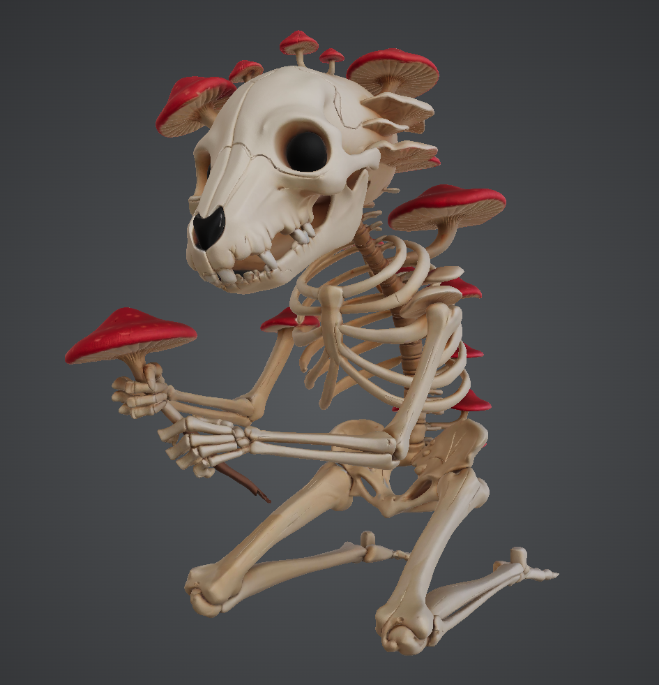 Skelly who likes mushrooms