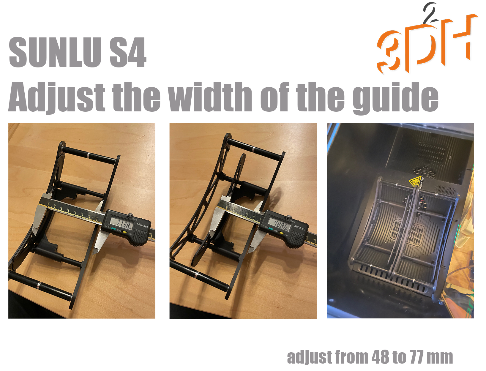 Sunlu S4 adjustable spool cradle/guide