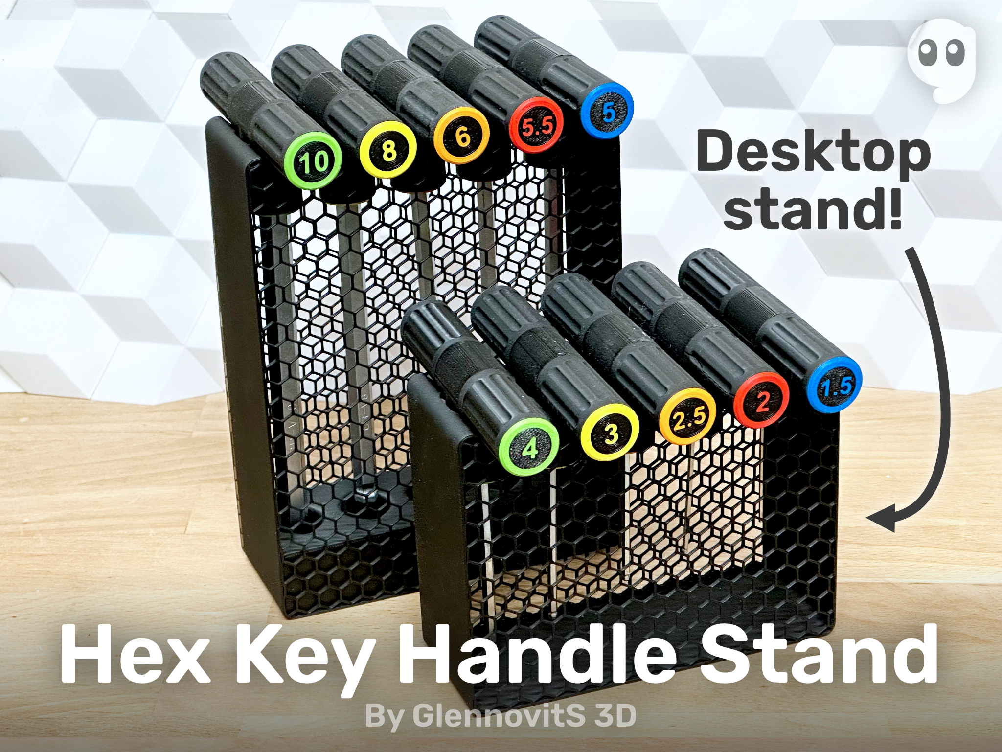 Hex-key T-Handle Stand (simple, functional, multiple sizes)