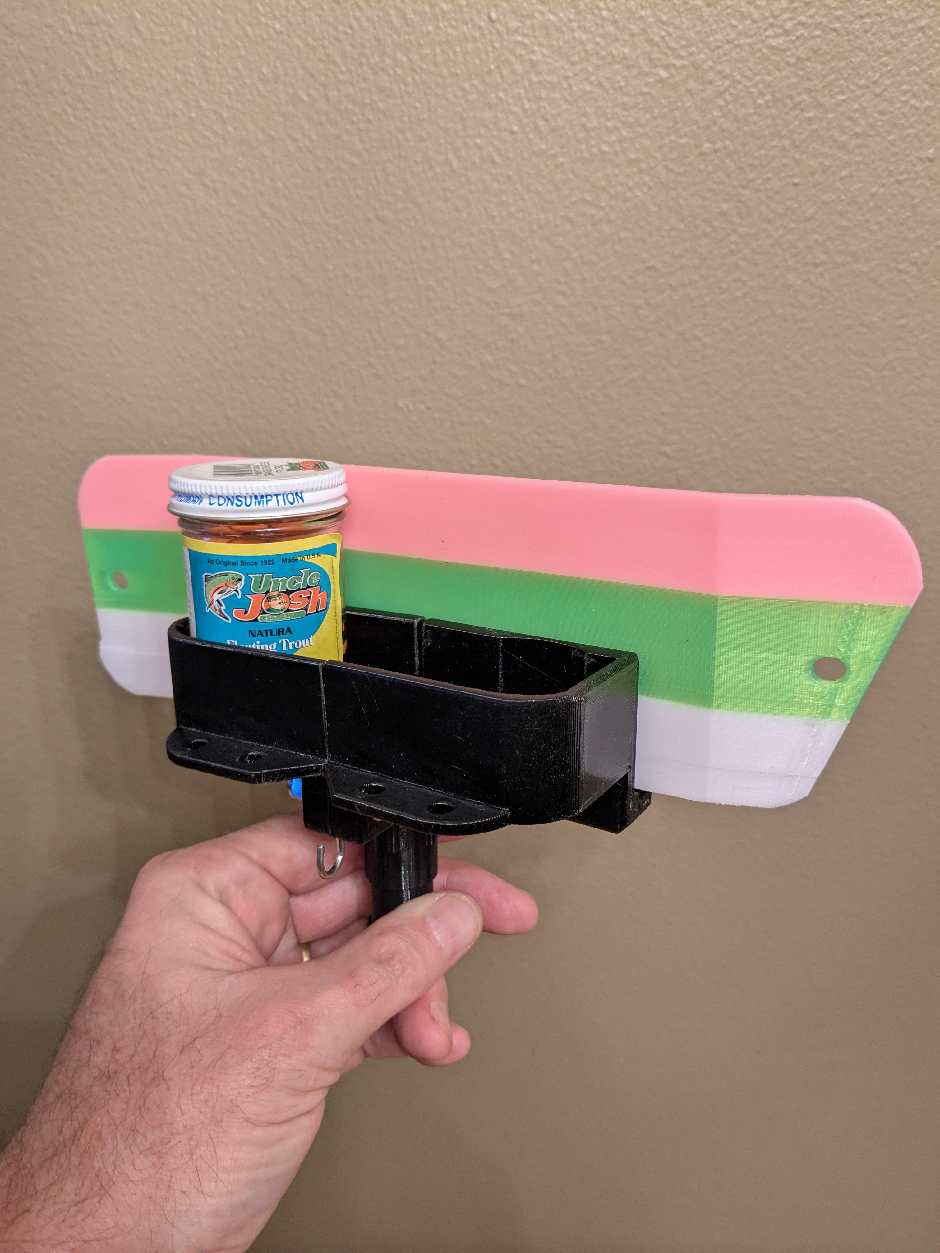 Fishing - Bait-ball-and-flasher holder for Scotty and Folby rod holders