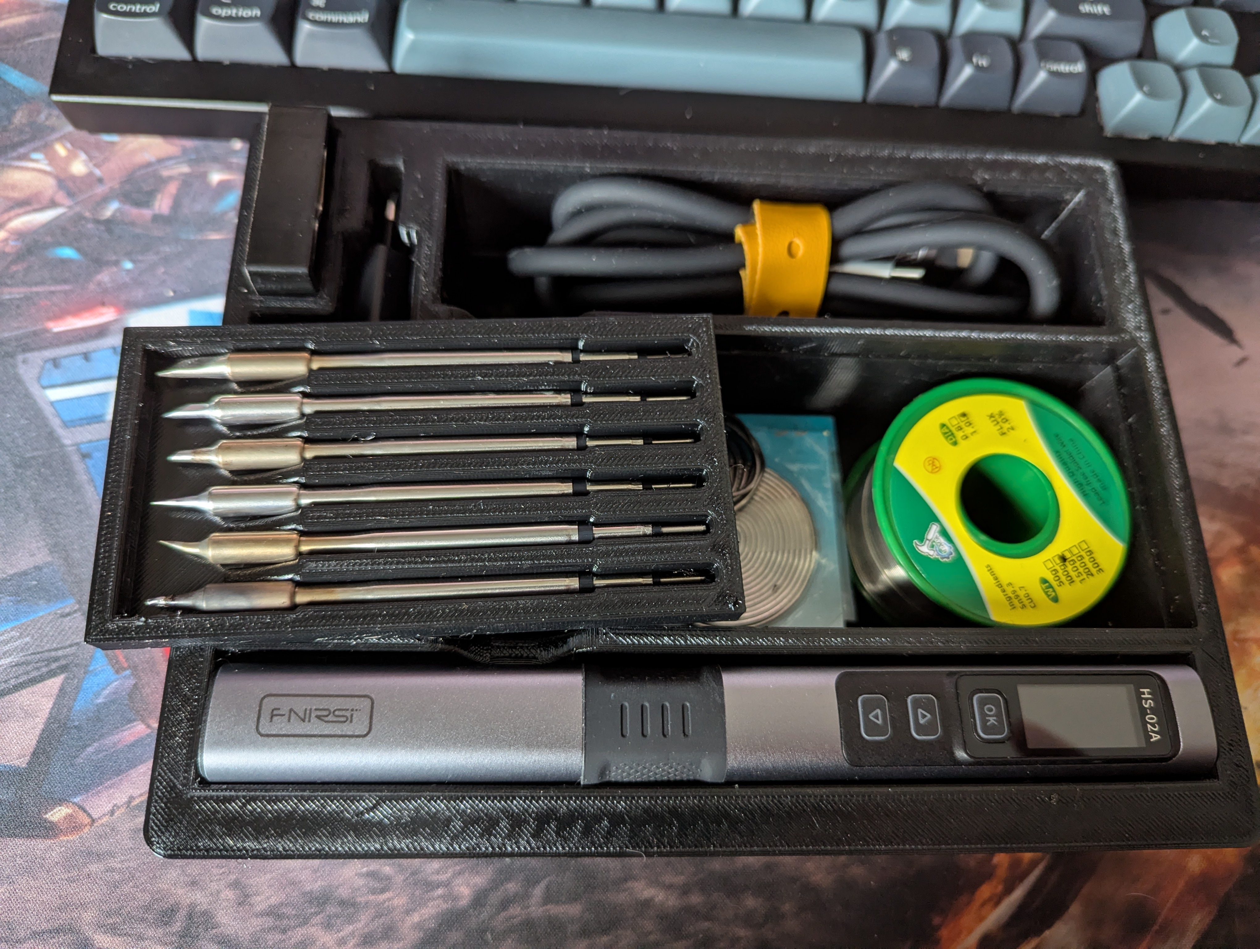 Fnirsi HS-02A Soldering Iron Insert for @ViktorvonDue Rugged Box