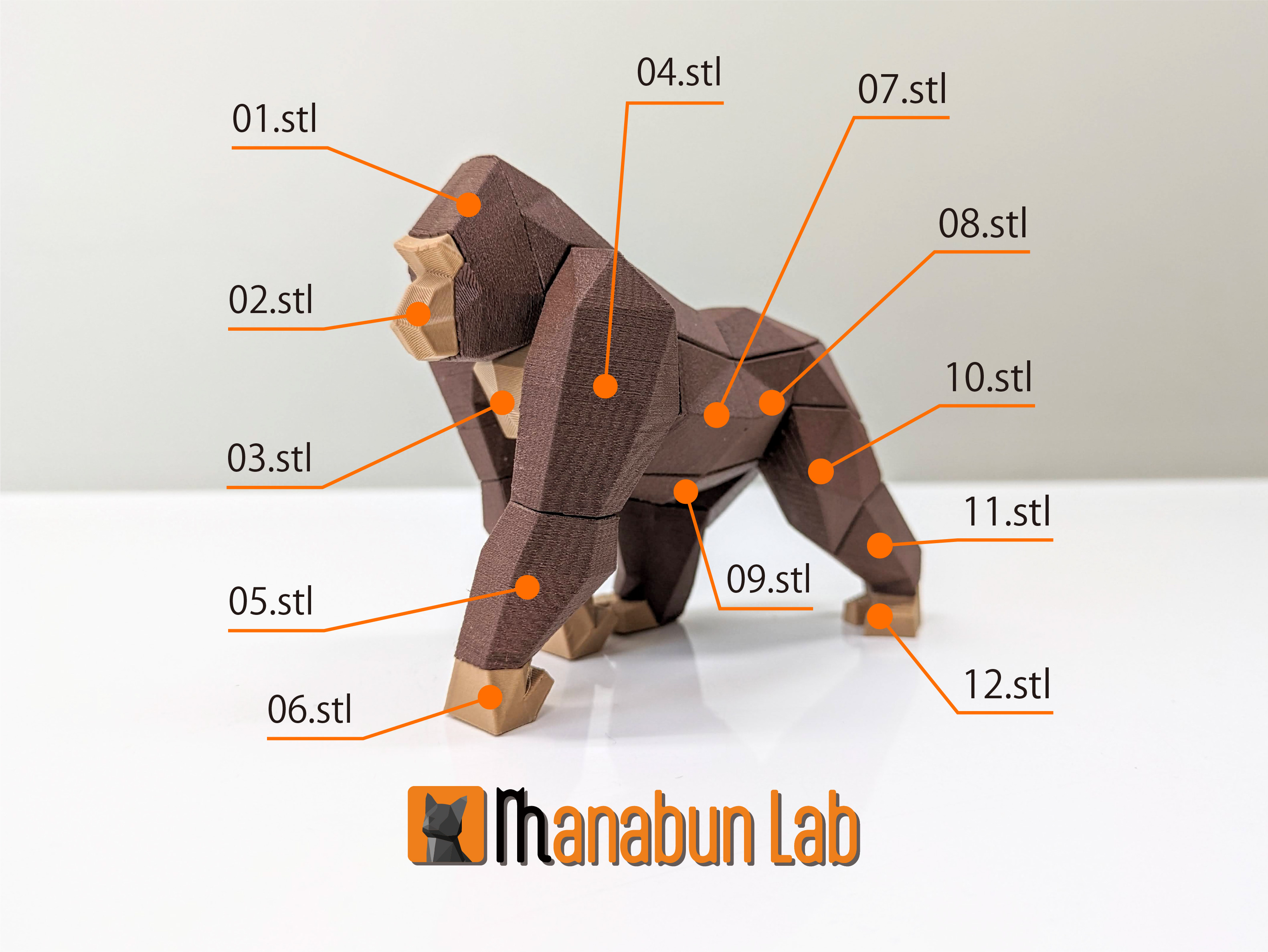 Low Poly Gorilla Puzzle — miniatura 9
