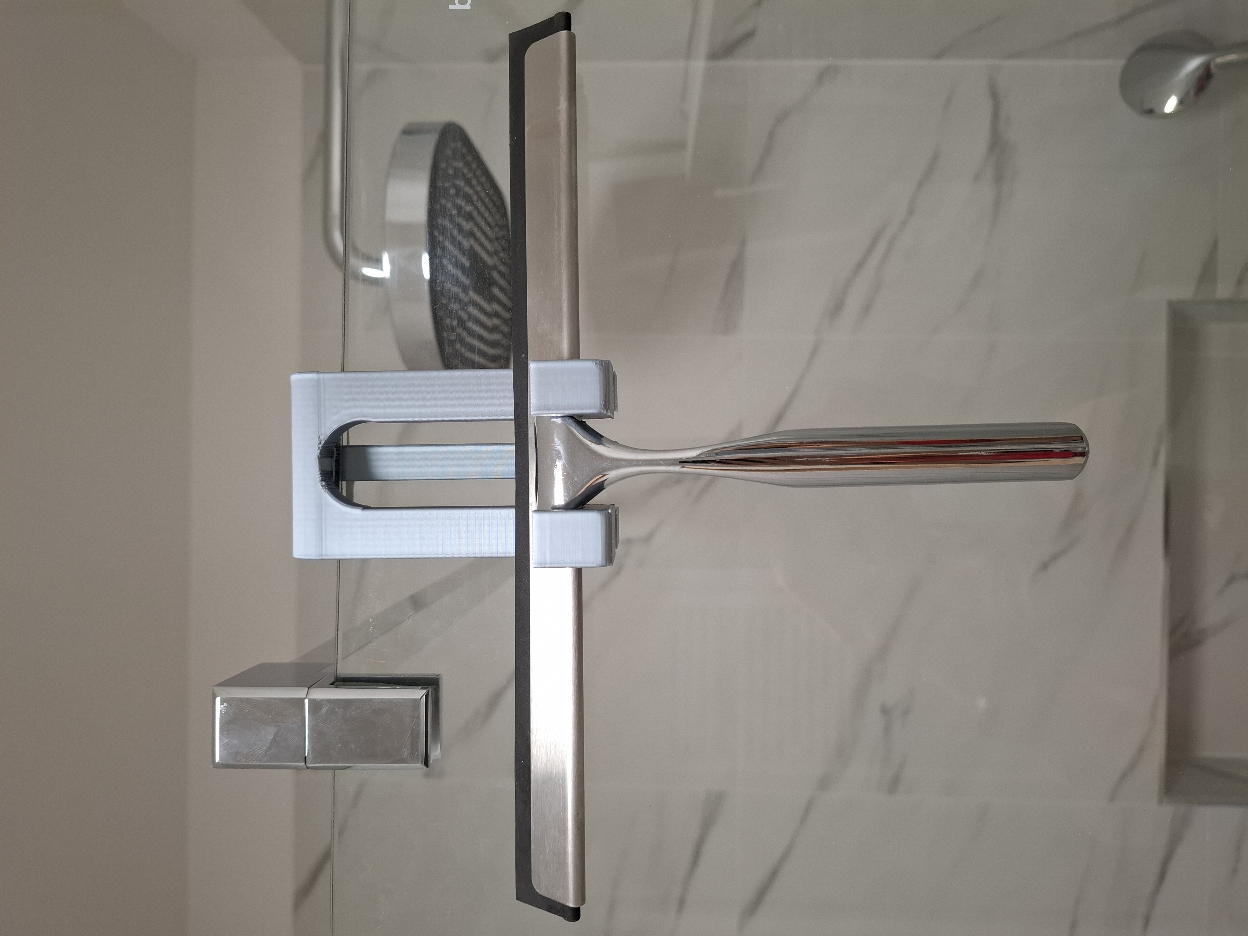 Duschglas - 3+2 Haken für "Abzieher"