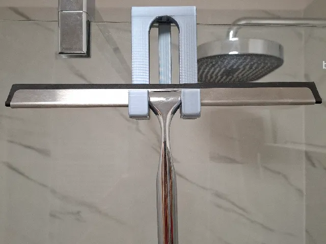 Duschglas - 3+2 Haken für "Abzieher"