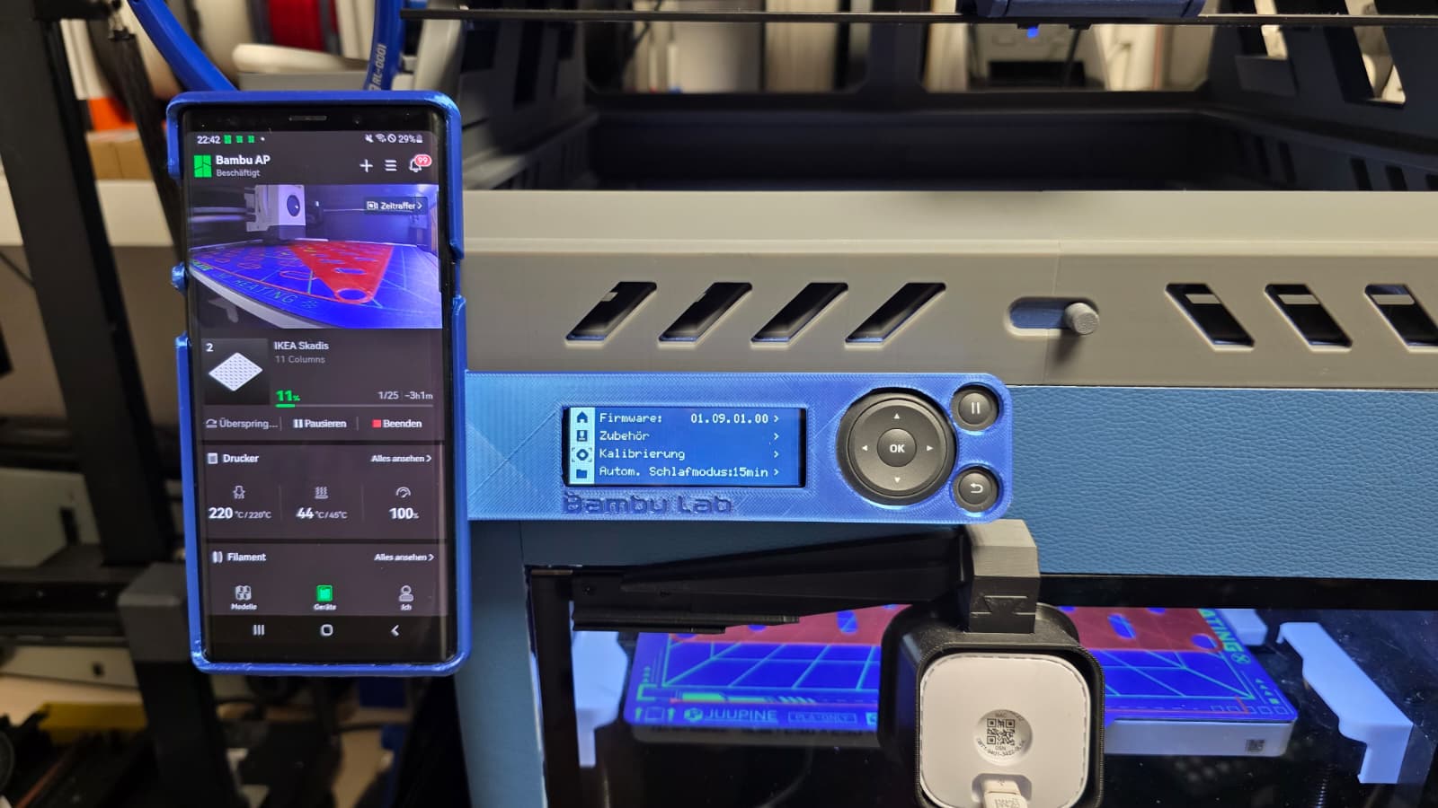 Samsung Note 9 Displayhalter für Bambulab P1