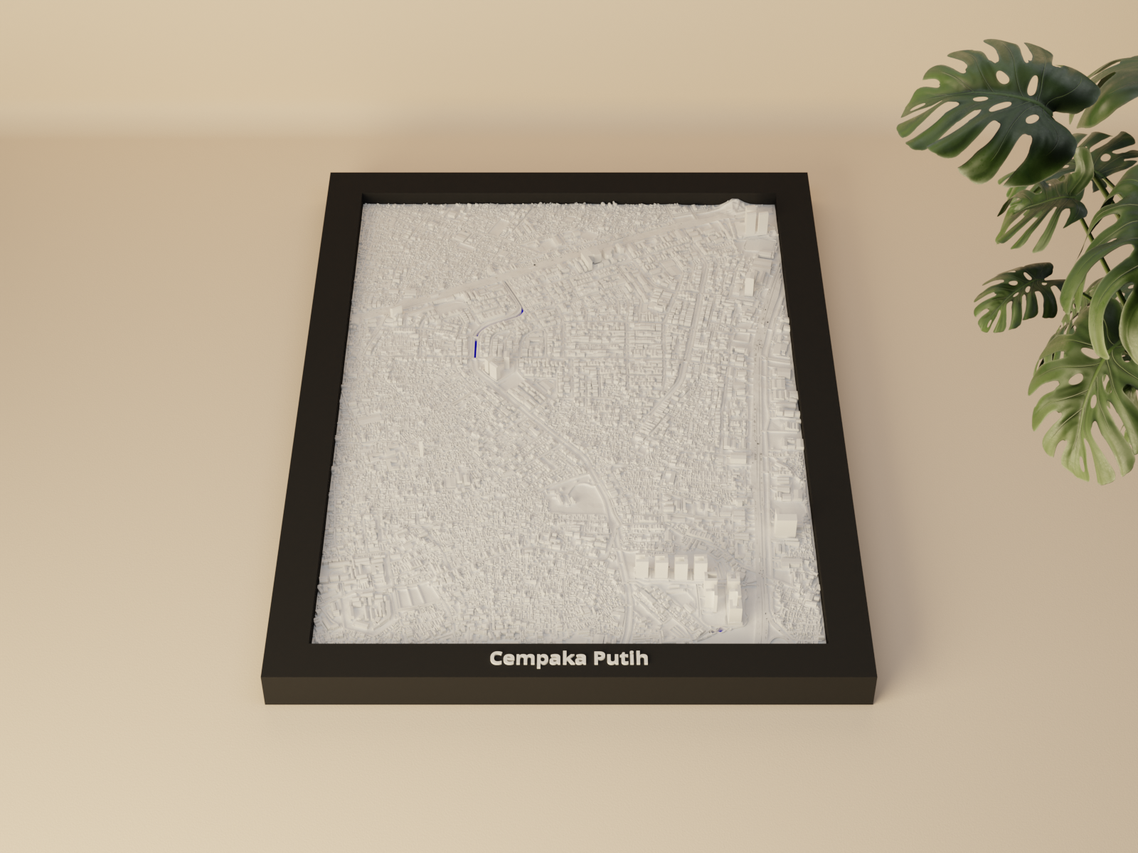 Cempaka Putih, Indonesia - 3D Miniature