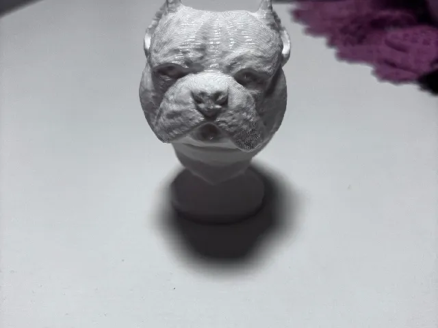 Bulldog Head Bust