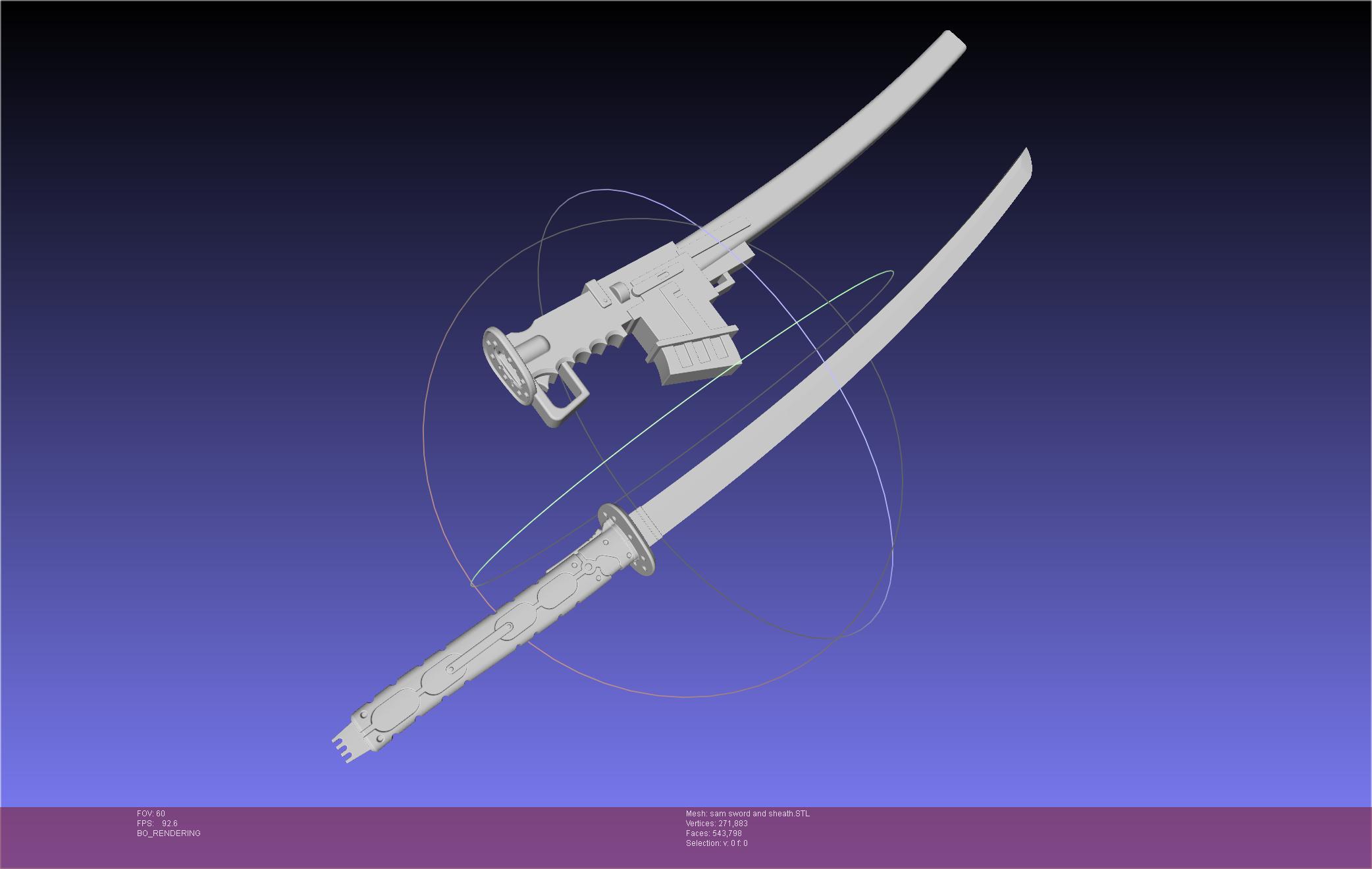 Metal Gear Rising Jetstream Sam Muramasa Sword And Sheath Assembly