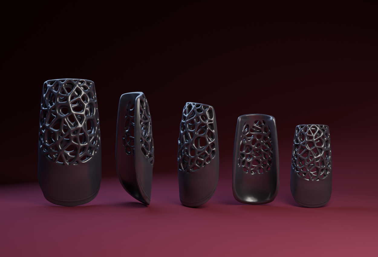 Gothic Voronoi Fake Nail Set