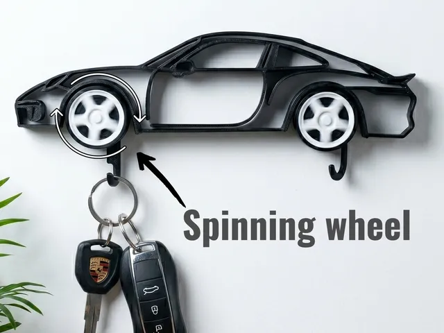 Spinning whell keyholder-Porsche 911