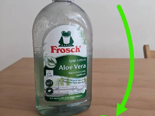 Frosch dish soap cap flow reducer