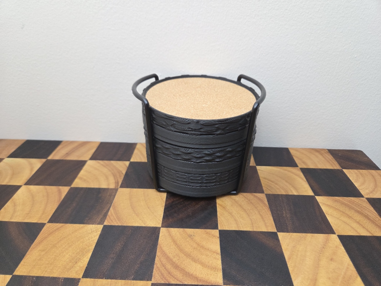 Miniatura 2 do modelo 3D Stackable Dual-Cork Coasters (100mm Inserts)
