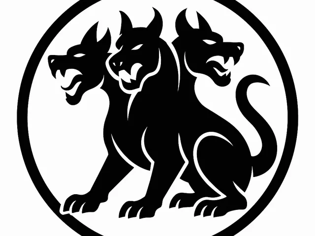 Cerberus Silhouette Emblem – Mythical Guardian Beast/Cerber – Mityczny Trzygłowy Pies