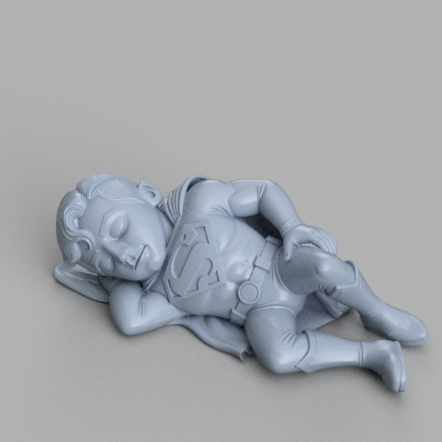 Sleeping Superhero 3D model
