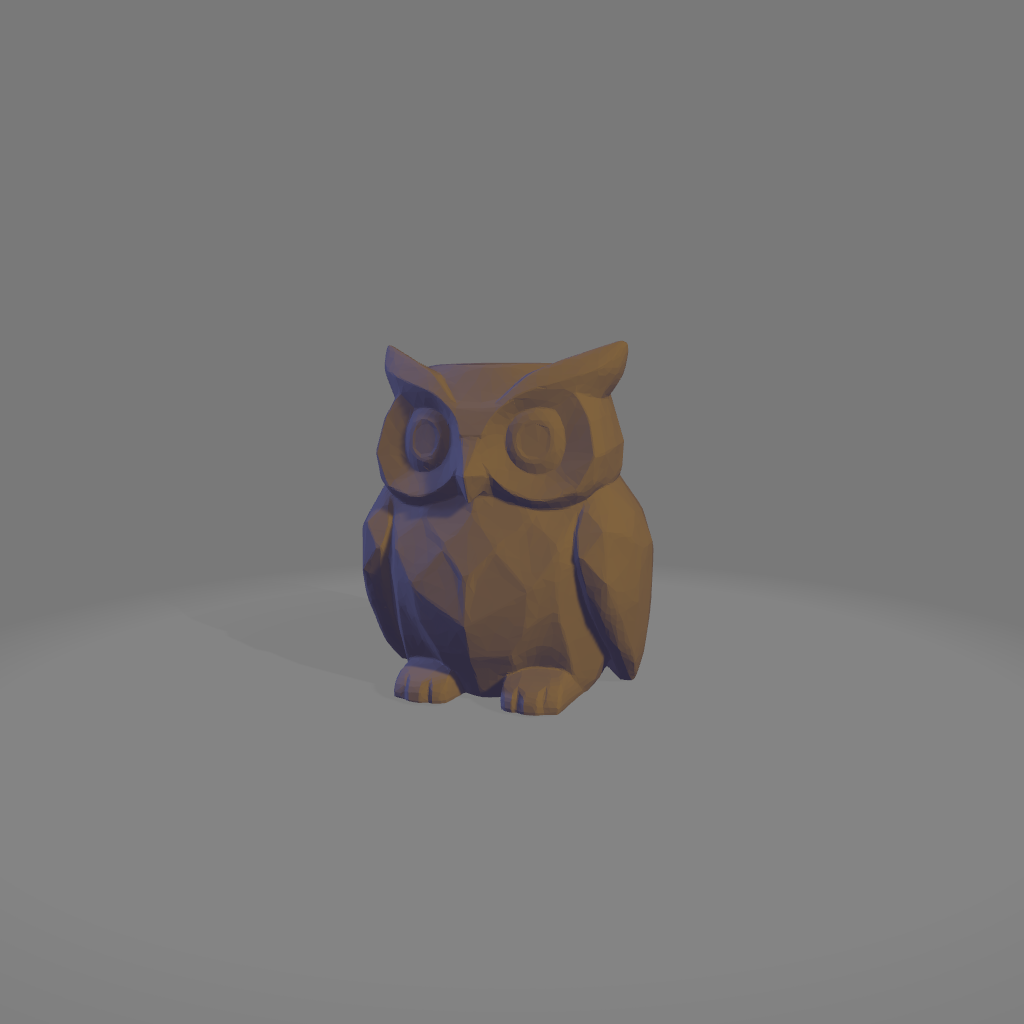 Owl Flowerpot Planter Low Poly