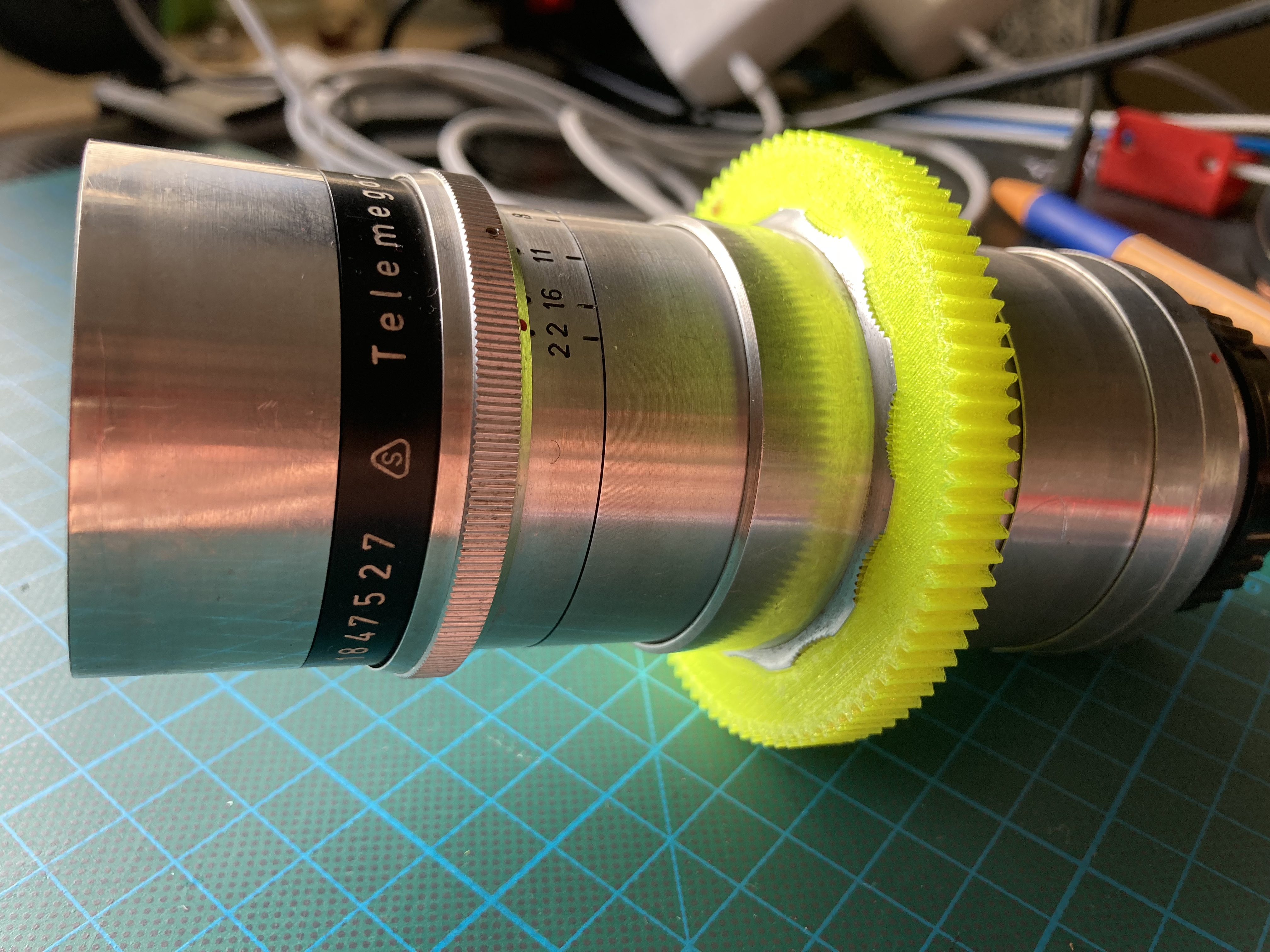 Focus gear adapter for Meyer-Optik Görliz Telemegor 1:5.5 / 180 mm