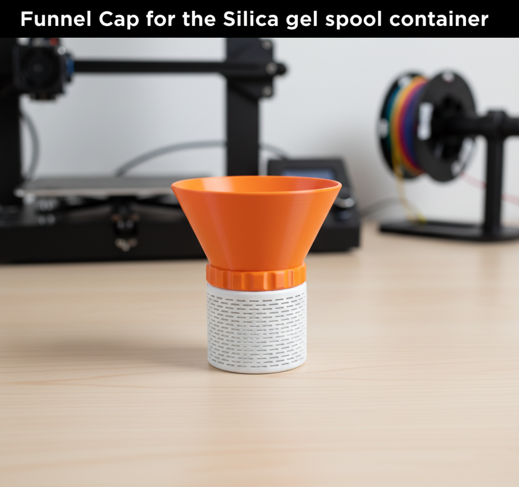 Funnel Cap for the Silica gel spool container