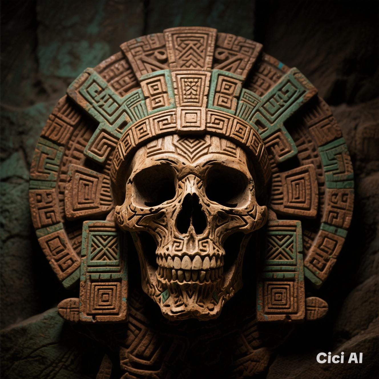 cráneo azteca